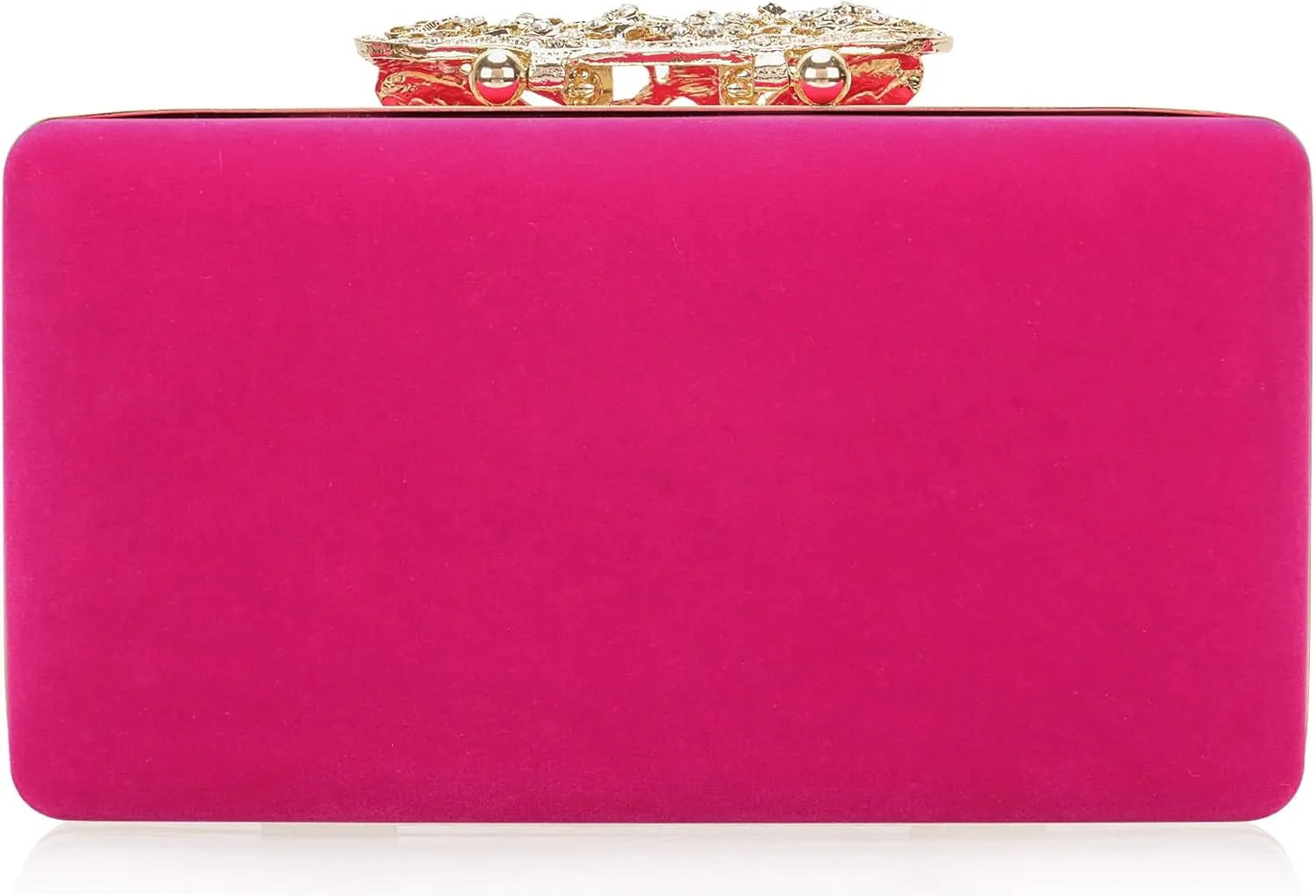 Dexmay Rhinestone Clutch Bag with Crystal Butterfly Clasp Women Evening Handbag Formal Party Purse