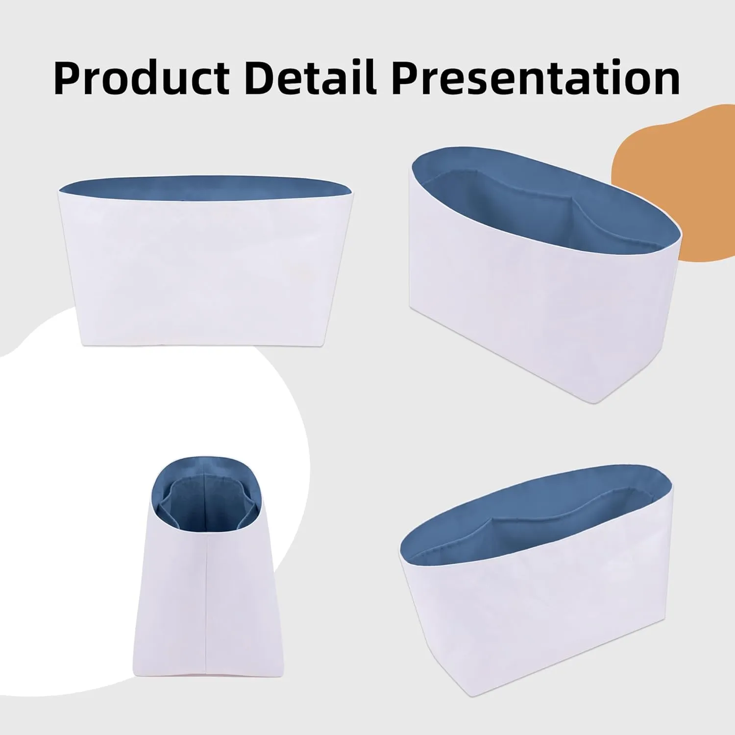 DGAZ Lightweight Purse Organizer Insert for Longchamp Le Pliage Energy Series Bag,silk and DupontPaper handbag inner for Luxury Bags(Blue Lin,Le Pliage Energy S)
