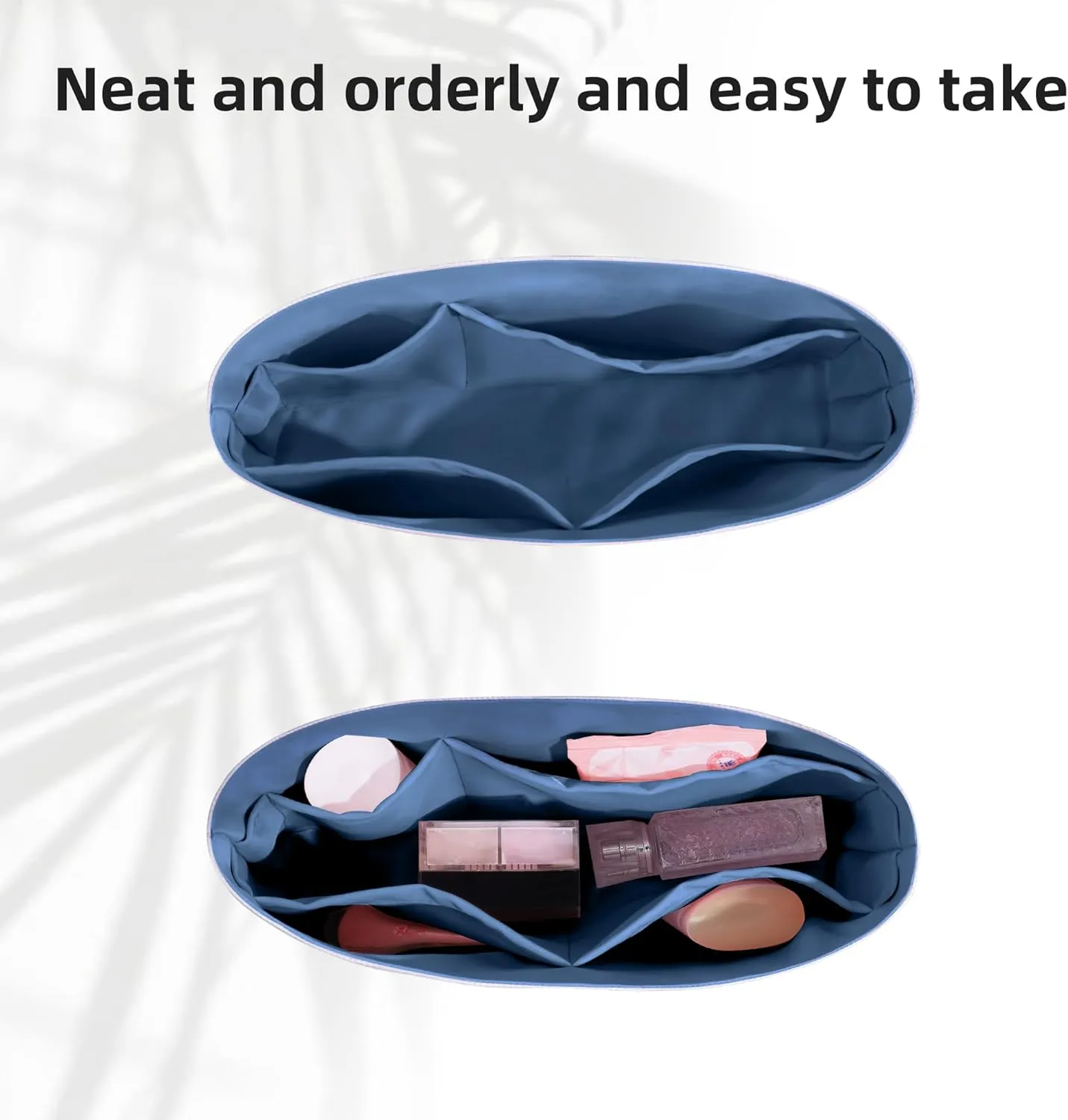 DGAZ Lightweight Purse Organizer Insert for Longchamp Le Pliage Energy Series Bag,silk and DupontPaper handbag inner for Luxury Bags(Blue Lin,Le Pliage Energy S)