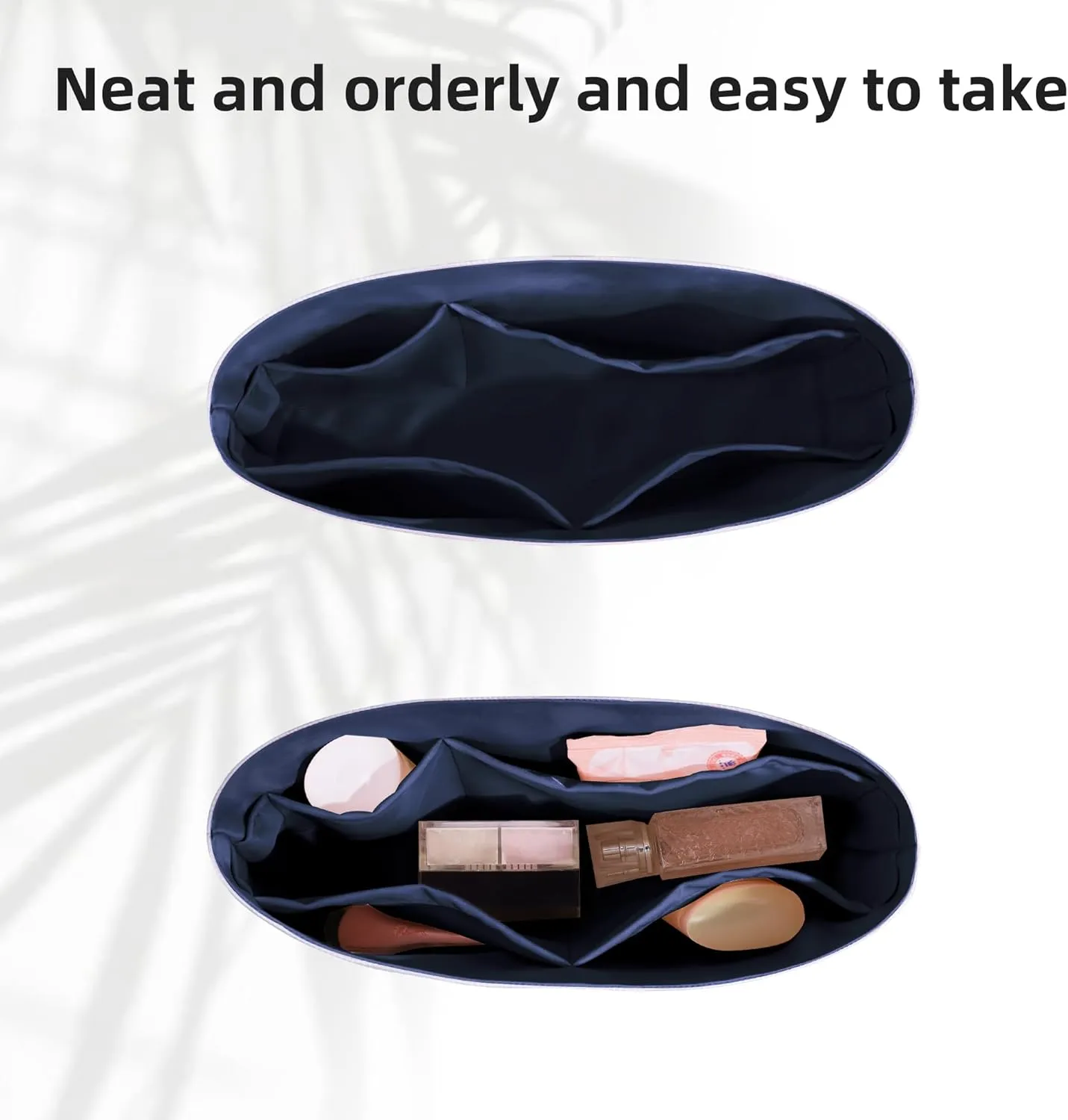 DGAZ Lightweight Purse Organizer Insert for Longchamp Le Pliage Original Series Bag,silk and DupontPaper handbag inner for Luxury Bags(Blue nuit,LE PLIAGE S（Handle height: about 9 cm）)