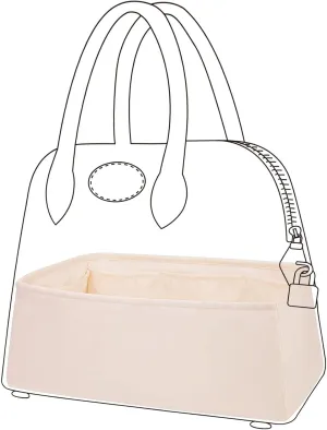 DGAZ Silk Purse Organizer Insert Fits Bolide 1923mini/25/27/31/35,Silky Smooth Bag Organizer，Luxury Handbag & Tote Shaper(Craie,Bolide31)