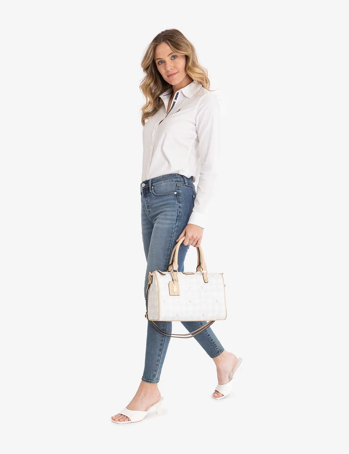 DIAMOND SIGNATURE SWIFTY SATCHEL BAG