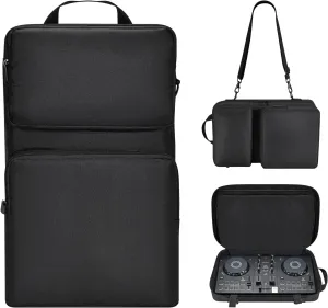 DJ Controller Case for AlphaTheta DDJ-FLX2 / Hercules Inpulse 200/200 MK2 / Pioneer DDJ-200 Smart/Pioneer DDJ-WeGO4-K DJ Controller, DJ Storage Travel Protective Carrying Bag with Shoulder Straps