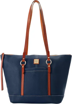 Dooney & Bourke Handbags for Women, Pebble Grain Leather Tote Bag with Zipper & Compartments