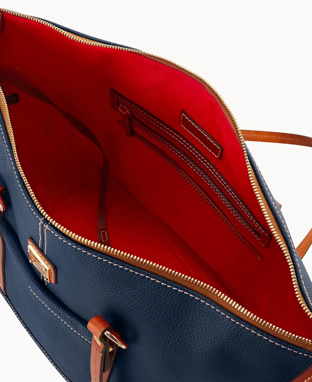 Dooney & Bourke Handbags for Women, Pebble Grain Leather Tote Bag with Zipper & Compartments