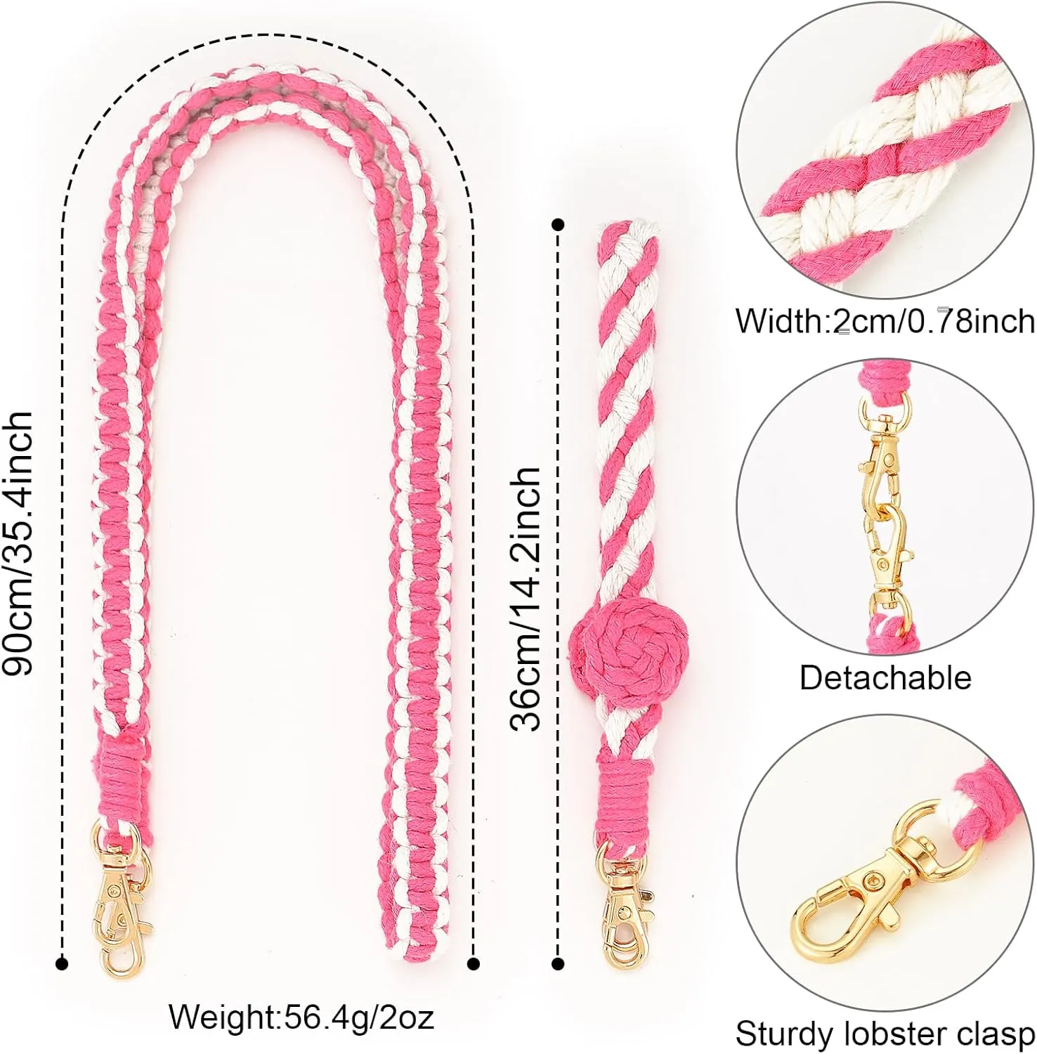 DoreenBow Phone Lanyard Boho Macrame Phone Strap Charm Handmade Crossbody Phone Lanyard Shoulder Neck Straps Pendant