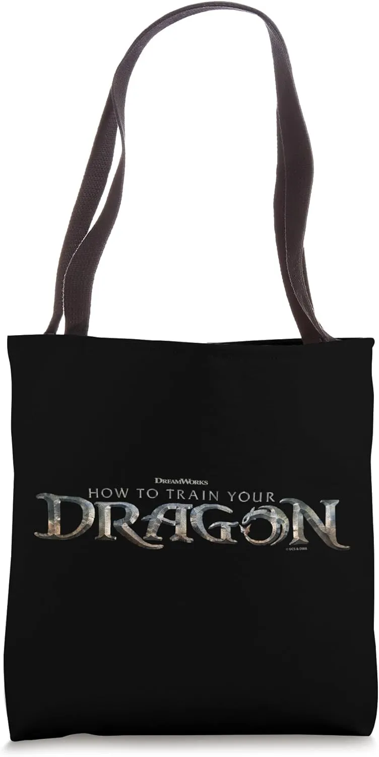 Dreamworks How To Train Your Dragon Movie Logo Tote Bag