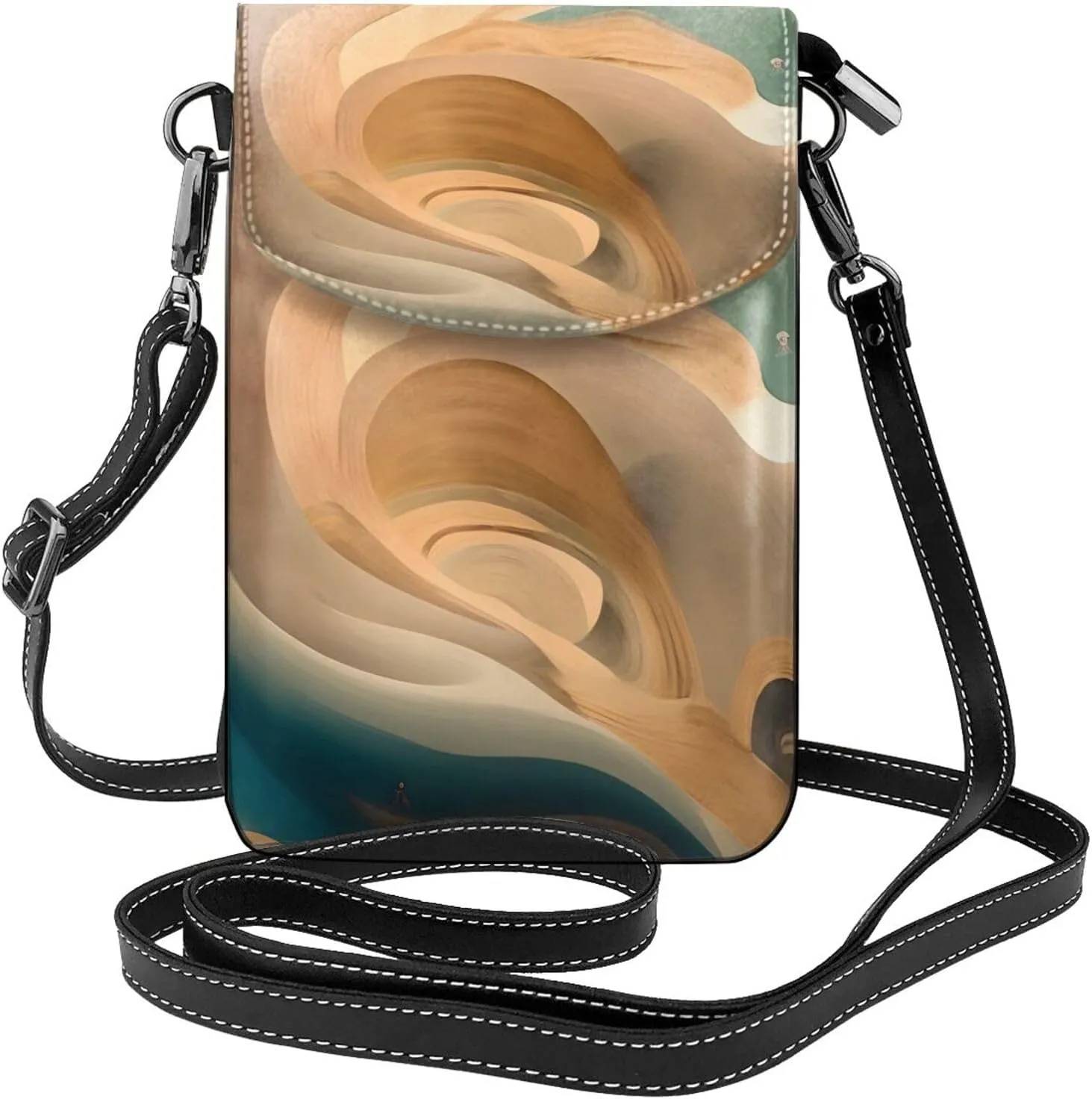 Dunhuang Mystery Crossbody Bag, Leather Crossbody Flap Mobile Phone Bag.# Fashion Tassel Wallet Designed For Women.