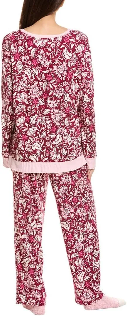 ELLEN TRACY 2Pc Top & Pant Pajama Set