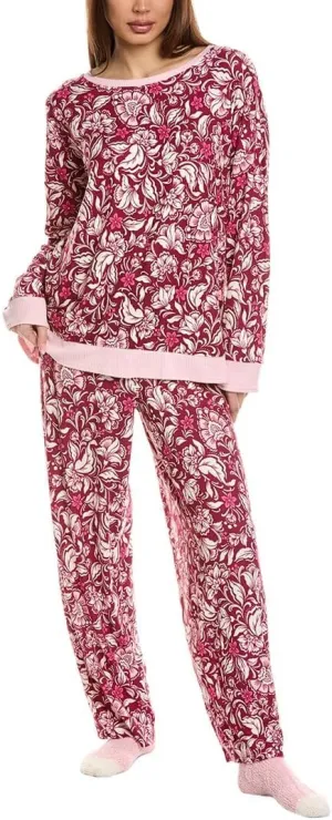 ELLEN TRACY 2Pc Top & Pant Pajama Set