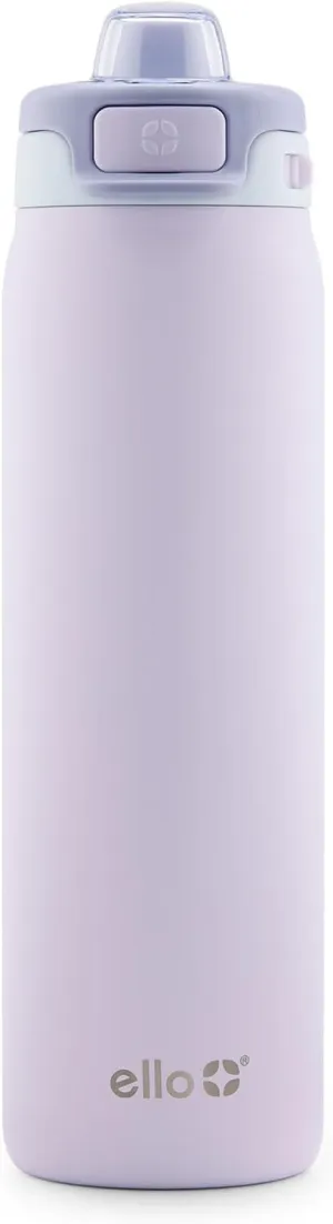 Ello Pop & Fill Stainless Steel Water Bottle with Quick Fill Technology, Double Walled Vacuum Insulated Metal, Leak Proof Locking Lid, Sip & Chug, BPA Free, Holiday Gift for Him Her, 22oz, 32oz, 40oz