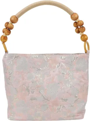 Embroidery Clutch Purse Vintage Floral Shoulder Bag Silk Handbag for Ladies with Spacious Interior Fashionable Large Capacity Embroidery Handbag for Travel, Dating, and Parties
