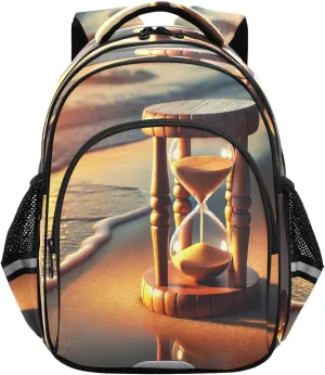 Emelivor Hourglass Sunset Orange Kids Backpack Toddler School Backpack Bookbag Backpacks Book Bag for Travel,M