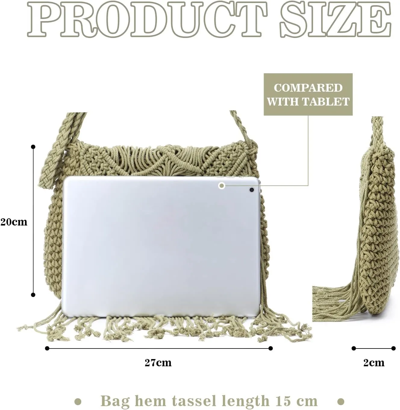 Emprier Retro Crochet Crossbody Shoulder Bag for Women Woven Fringe hobo bags Summer Beach Handmade Purse