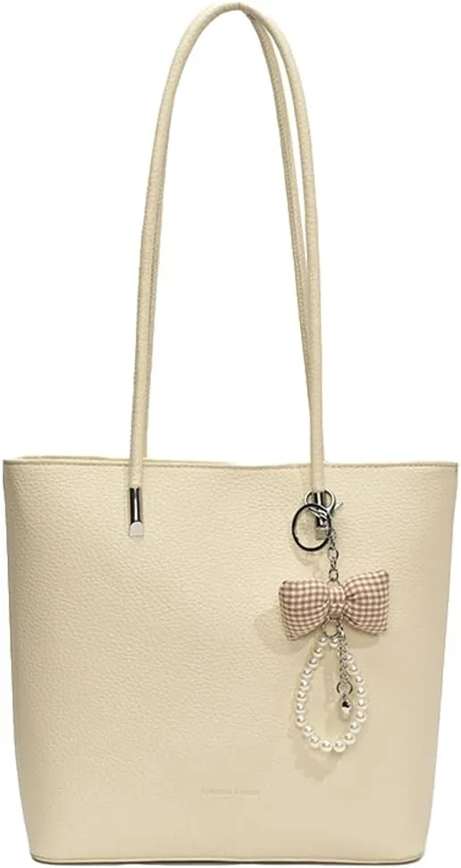 Epsion Pu Leather Shoulder Tote Bag for Women Casual Handbag with Zipper Work Shopper Travel Purse 2025