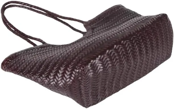 EvaLuLu Handwoven Leather Tote Bag Shoulder Bag