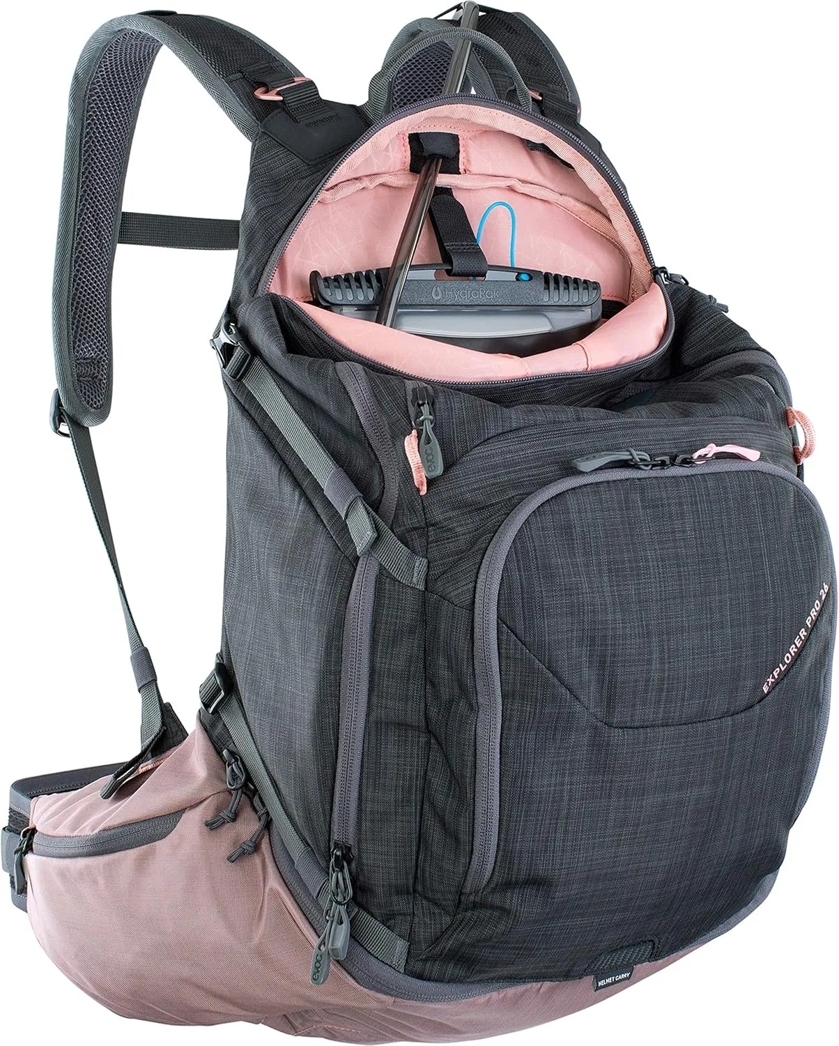 Evoc Explorer PRO 26L Grey/Pink Mountain Bike Unprotected Unisex Adult Rucksack, 26