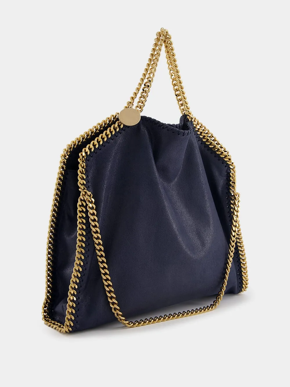 Falabella Fold-Over Blue Tote Bag