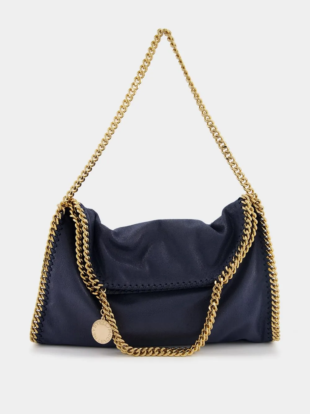 Falabella Fold-Over Blue Tote Bag