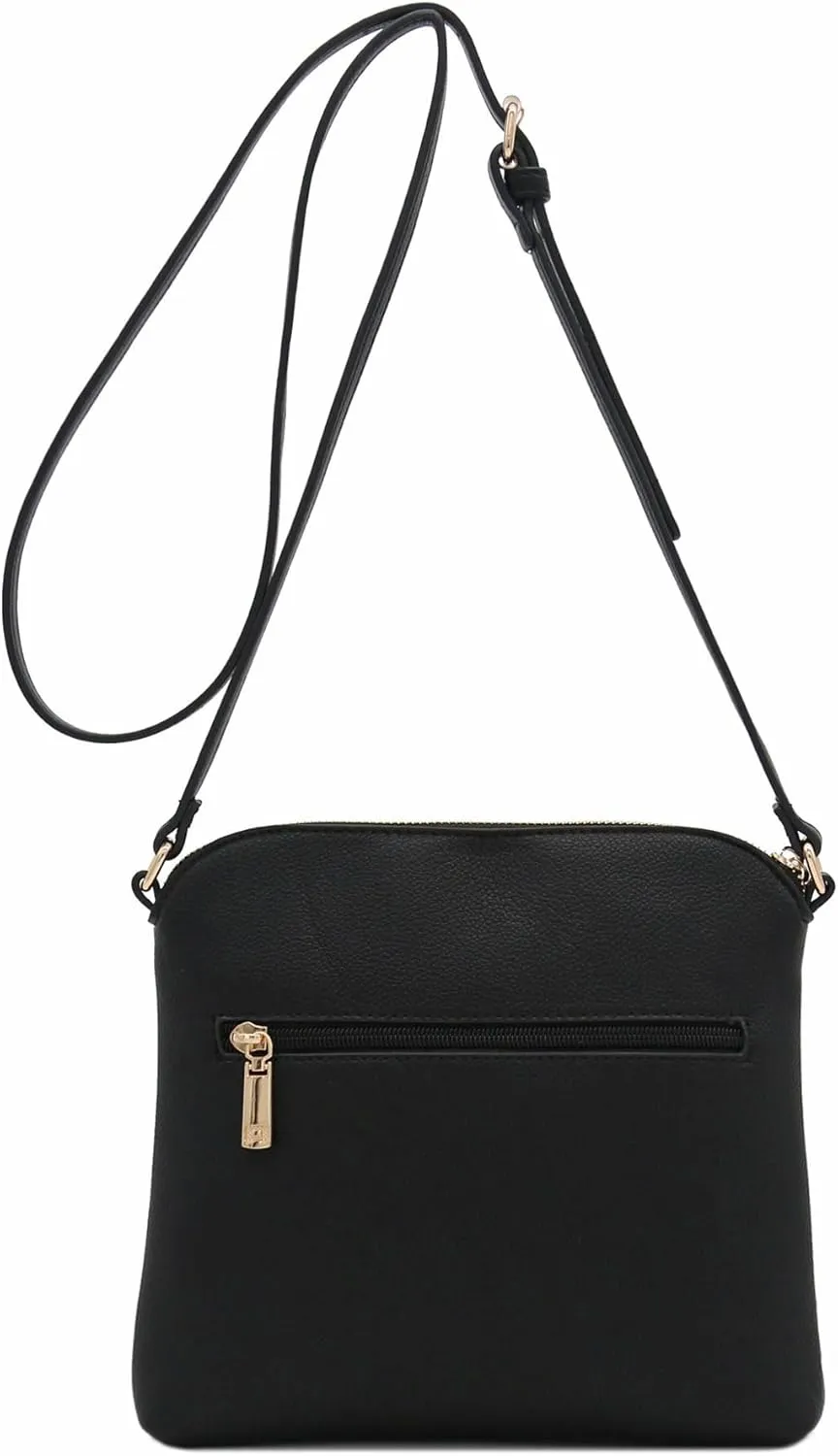 FashionPuzzle Chevron Quilted Medium Crossbody Bag with Tassel Accent