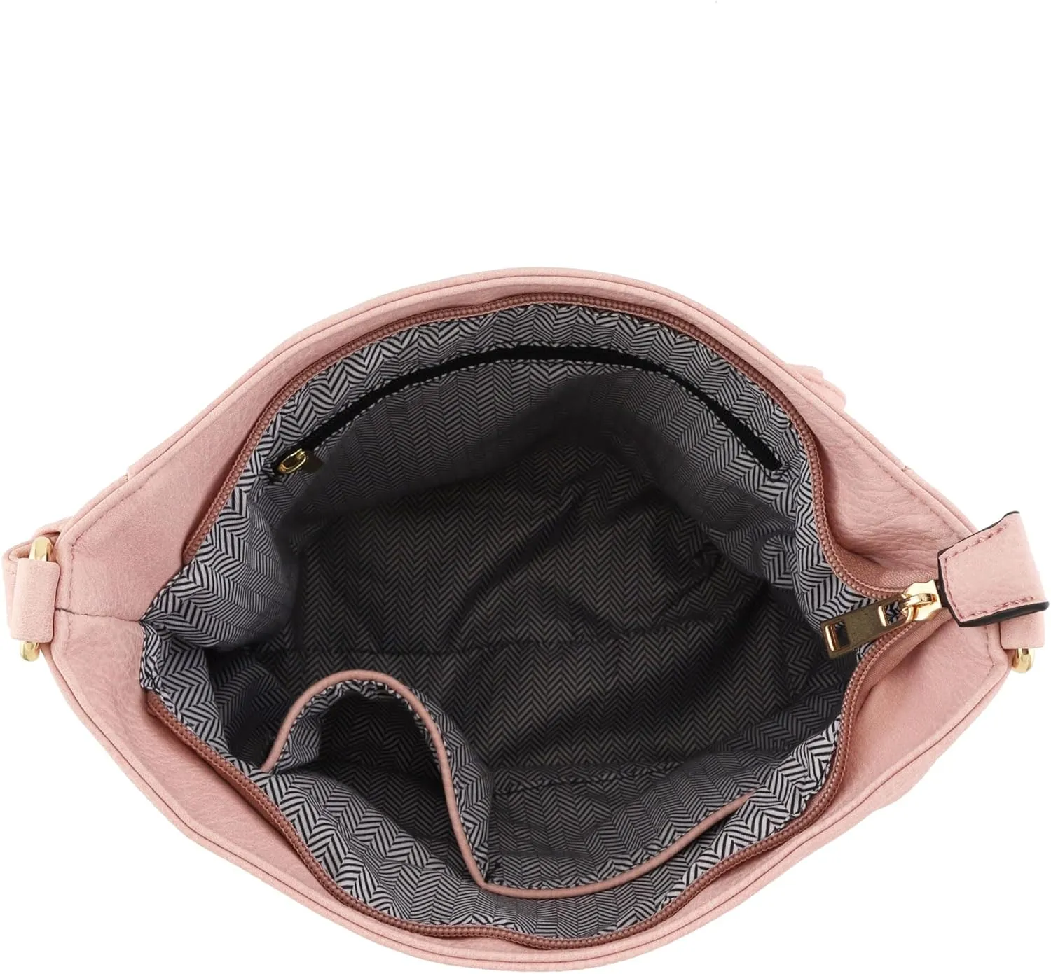 FashionPuzzle Lightweight Tassel Zipper Bucket Crossbody Bag