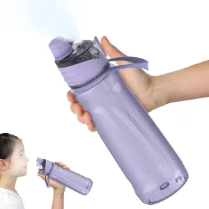 FEIJIAN Mist & Sip Water Bottle, 22oz, BPA-Free, Leakproof & Lightweight, Ideal for Fitness & Outdoor, Purple