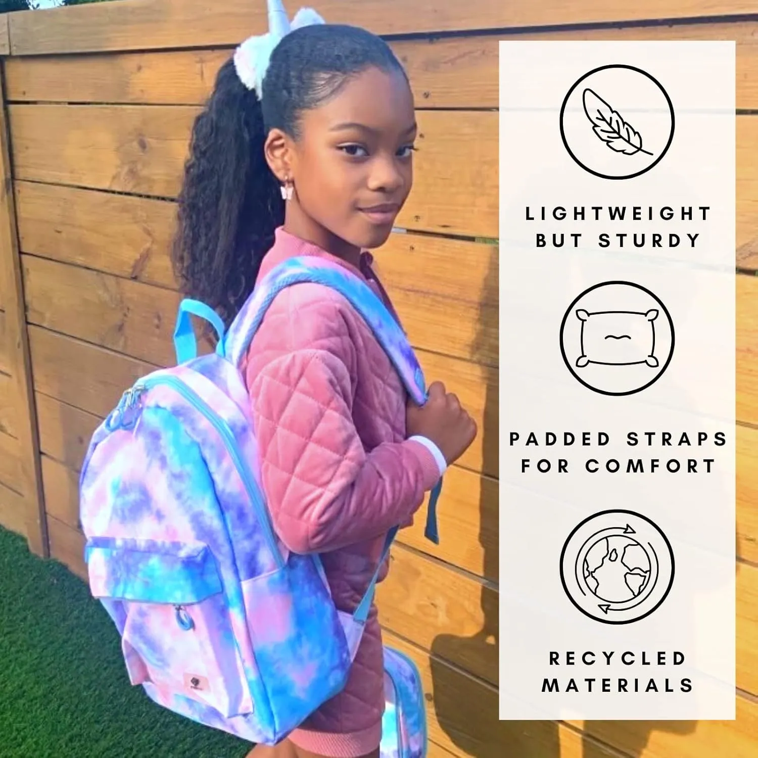 Fenrici Kids' Backpack with Lunch Box Set for Boys and Girls, School Bag with Laptop Compartment and Insulated Lunch Bag