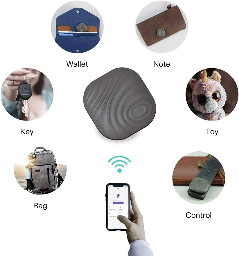Findthing Key Finder Smart Tag 4-Pack - Bluetooth Tracker Item Locator with Key Chain - Both iOS and Android Compatible for Keys Pet Wallets Backpacks and Tablets