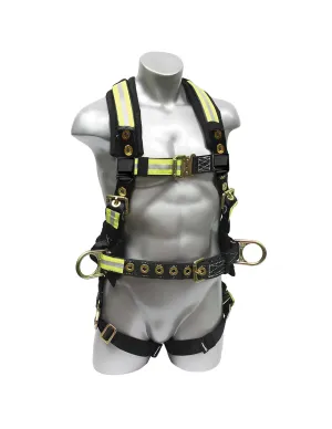 FireFly Platinum Series Harness with Quick Connect Buckles, 3 D-rings, Polyester/Nylon, Large