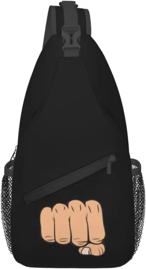 Fist Strike Crossbody Bags For Women Men Chest Backpack Gym Shoulder Bag Travel Outdoor Sports Casual Crossbody Bags