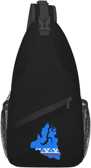Flag Map of Yamalo Nenets Autonomous Okrug Crossbody Bags For Women Men Chest Backpack Gym Shoulder Bag Travel Outdoor Sports Casual Crossbody Bags
