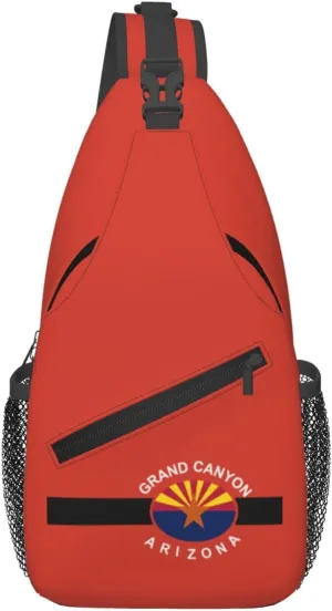 Flag Of Grand Canyon, Arizona Crossbody Bags For Women Men Chest Backpack Gym Shoulder Bag Travel Outdoor Sports Casual Crossbody Bags