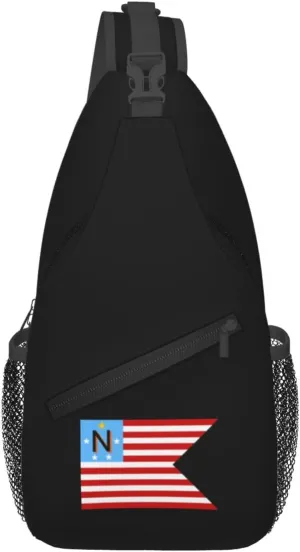 Flag Of Newbury Township, Ohio Crossbody Bags For Women Men Chest Backpack Gym Shoulder Bag Travel Outdoor Sports Casual Crossbody Bags