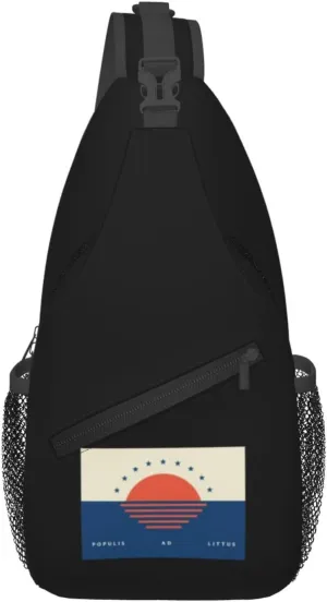 Flag Of Rockaway, Queens, New York Crossbody Bags For Women Men Chest Backpack Gym Shoulder Bag Travel Outdoor Sports Casual Crossbody Bags