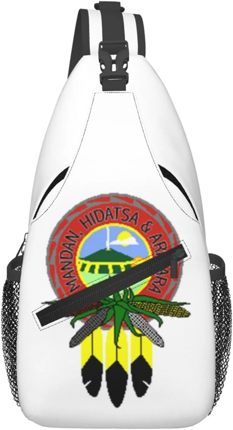 Flag Of The Mandan, Hidatsa & Arikara Nation Crossbody Bags For Women Men Chest Backpack Gym Shoulder Bag Travel Outdoor Sports Casual Crossbody Bags