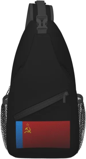 Flag Of The Russian Soviet Federative Socialist Republic Crossbody Bags For Women Men Chest Backpack Gym Shoulder Bag Travel Outdoor Sports Casual Crossbody Bags