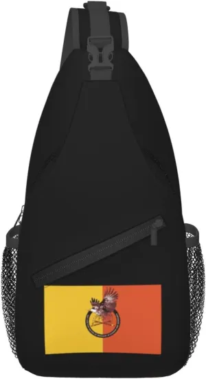 Flag Of The Sac & Fox Nation Of The Missouri In Kansas & Nebraska Crossbody Bags For Women Men Chest Backpack Gym Shoulder Bag Travel Outdoor Sports Casual Crossbody Bags