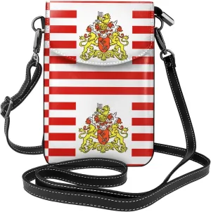 Flag of the Senate of Bremen Women's crossbody bag, crossbody phone bag, tassel wallet with shoulder strap, best gift for women.