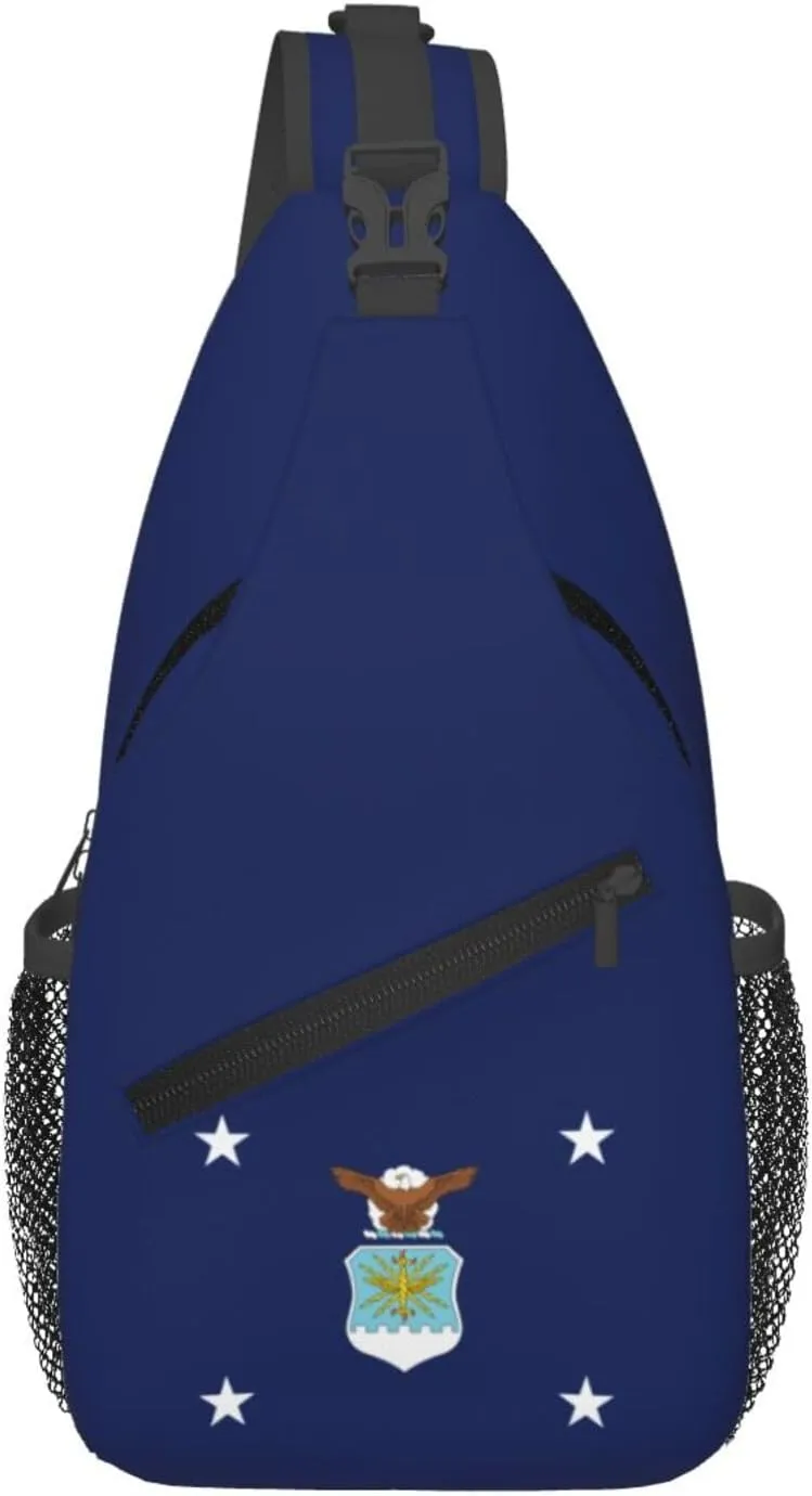 Flag of the United States Secretary of the Air Force Crossbody Bags For Women Men Chest Backpack Gym Shoulder Bag Travel Outdoor Sports Casual Crossbody Bags