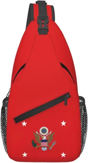 Flag of the United States Secretary of the Army Crossbody Bags For Women Men Chest Backpack Gym Shoulder Bag Travel Outdoor Sports Casual Crossbody Bags