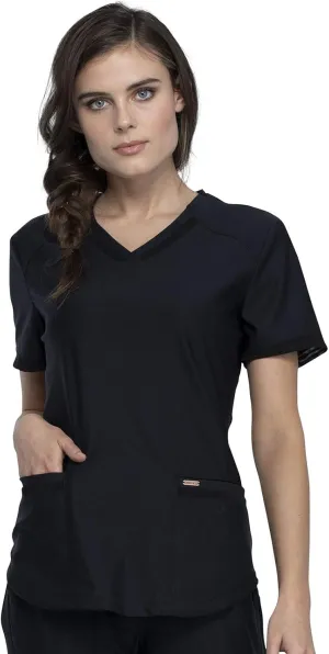 Form Scrubs for Women, Stretchy V-Neck Knit Scrub Top CK840