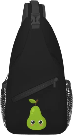 Fragrant Pear Crossbody Bags For Women Men Chest Backpack Gym Shoulder Bag Travel Outdoor Sports Casual Crossbody Bags