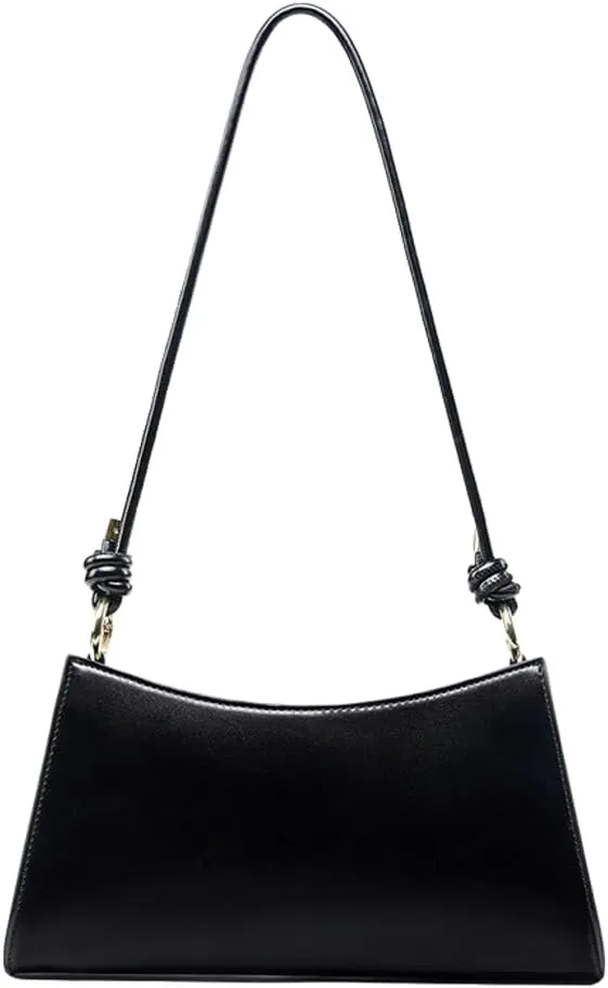 French-Inspired Underarm Bag for Women - Chic Single-Shoulder Leather Saddle Bag with Light Luxury Aesthetic