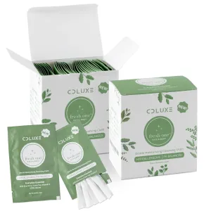 Fresh One Hand-Body-Face Cleaning Water Wipes (Men, Women, Kids) - All Natural Gentle, Sensitive Skin, Deodorizing, Flushable Individually Wrapped Travel Wipes (70)
