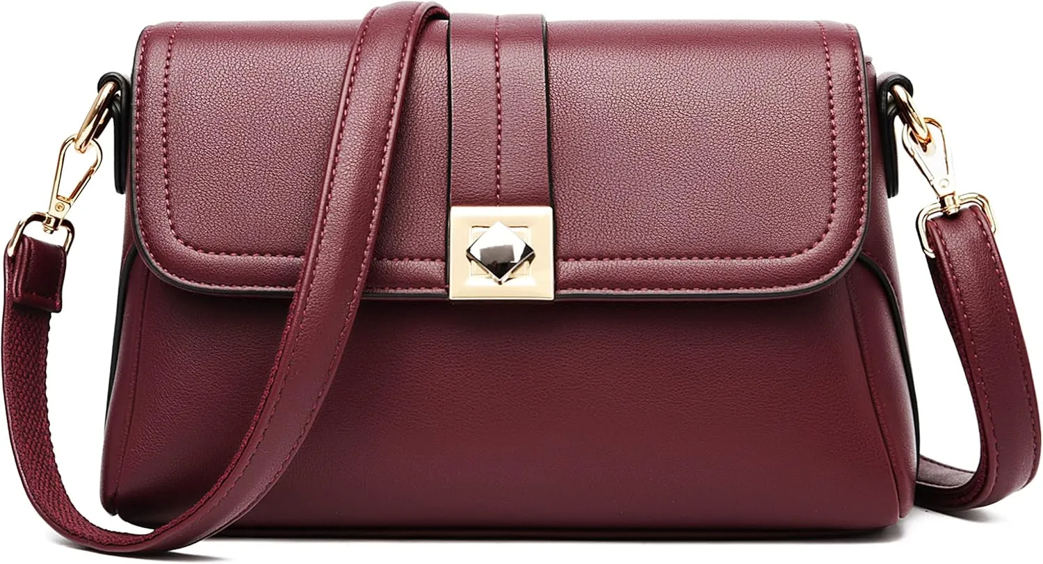 FSD.WG Women Tassel Zipper Pocket Crossbody Bag Shoulder Purse Fashion Travel Bag with Multi Pockets