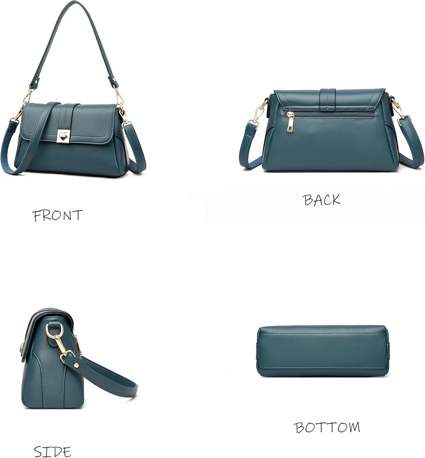 FSD.WG Women Tassel Zipper Pocket Crossbody Bag Shoulder Purse Fashion Travel Bag with Multi Pockets
