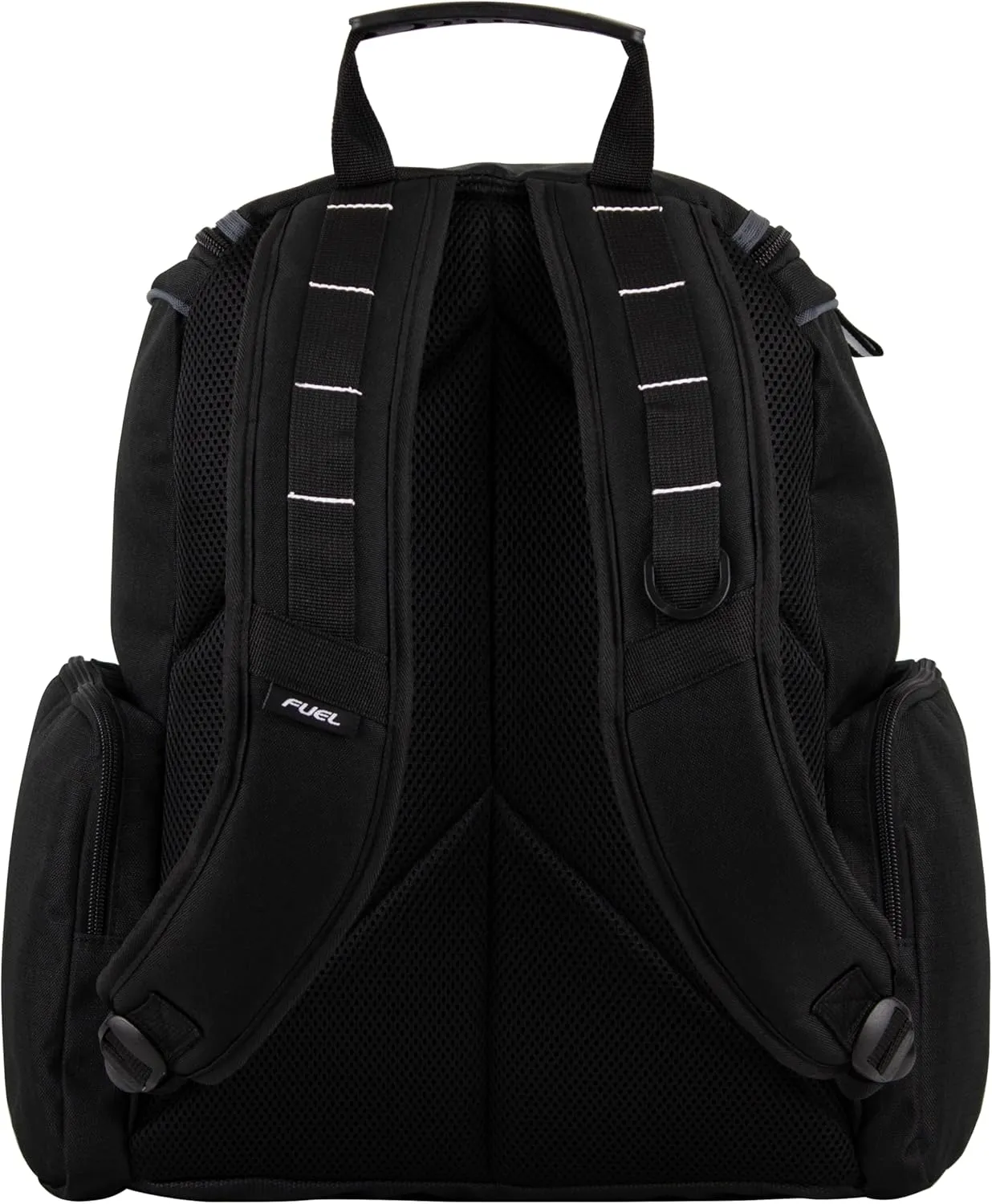 FUEL Oversized Wide Mouth Backpack with Multiple Compartments, Large Storage for Hiking, Work, Classroom, and Traveling - Grey Trim