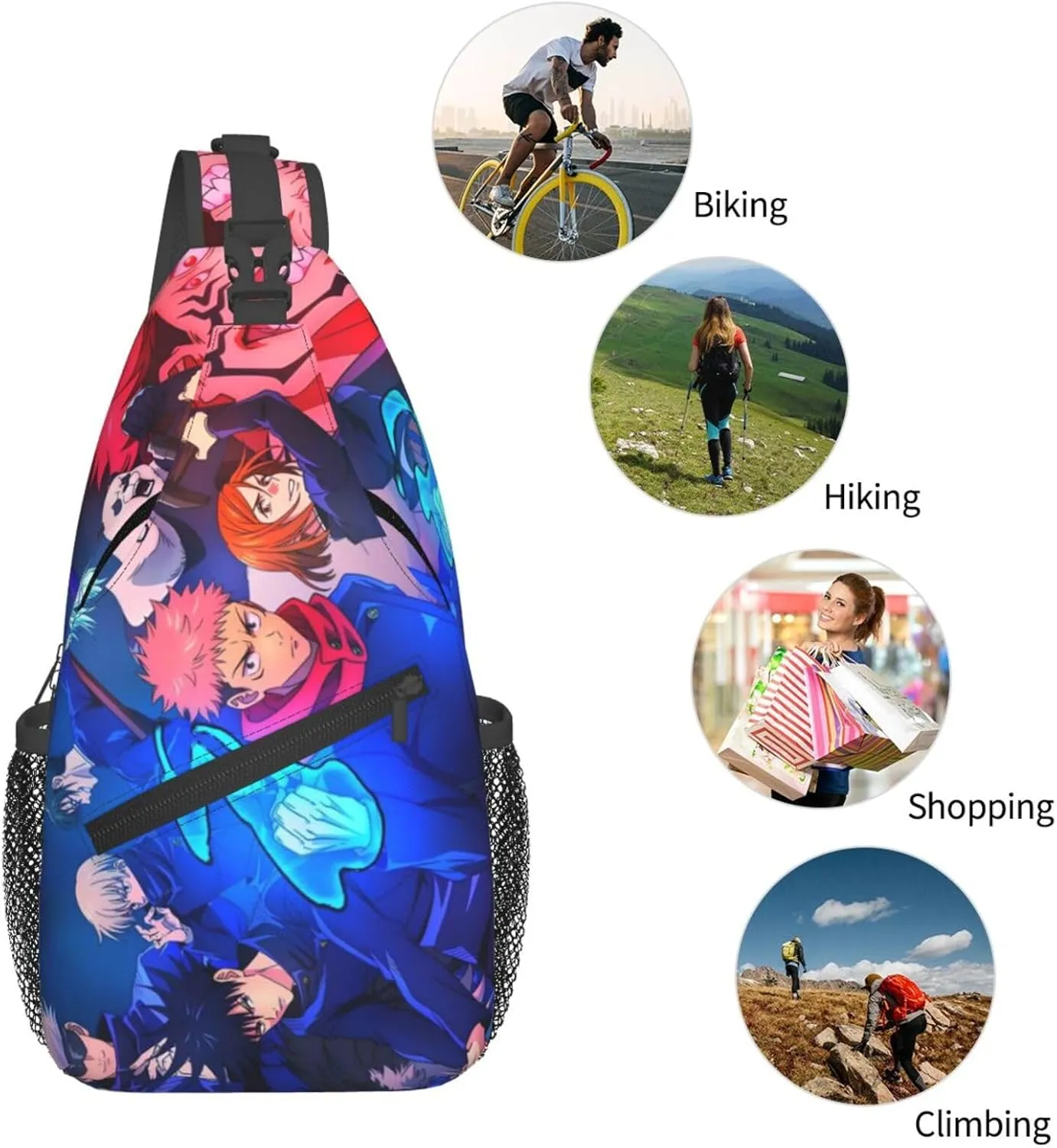 G-ojo Satoru Crossbody Bag Sling Shoulder Backpack for Outdoor Travel,Sports,Camping,Hiking,Shoulder Bags