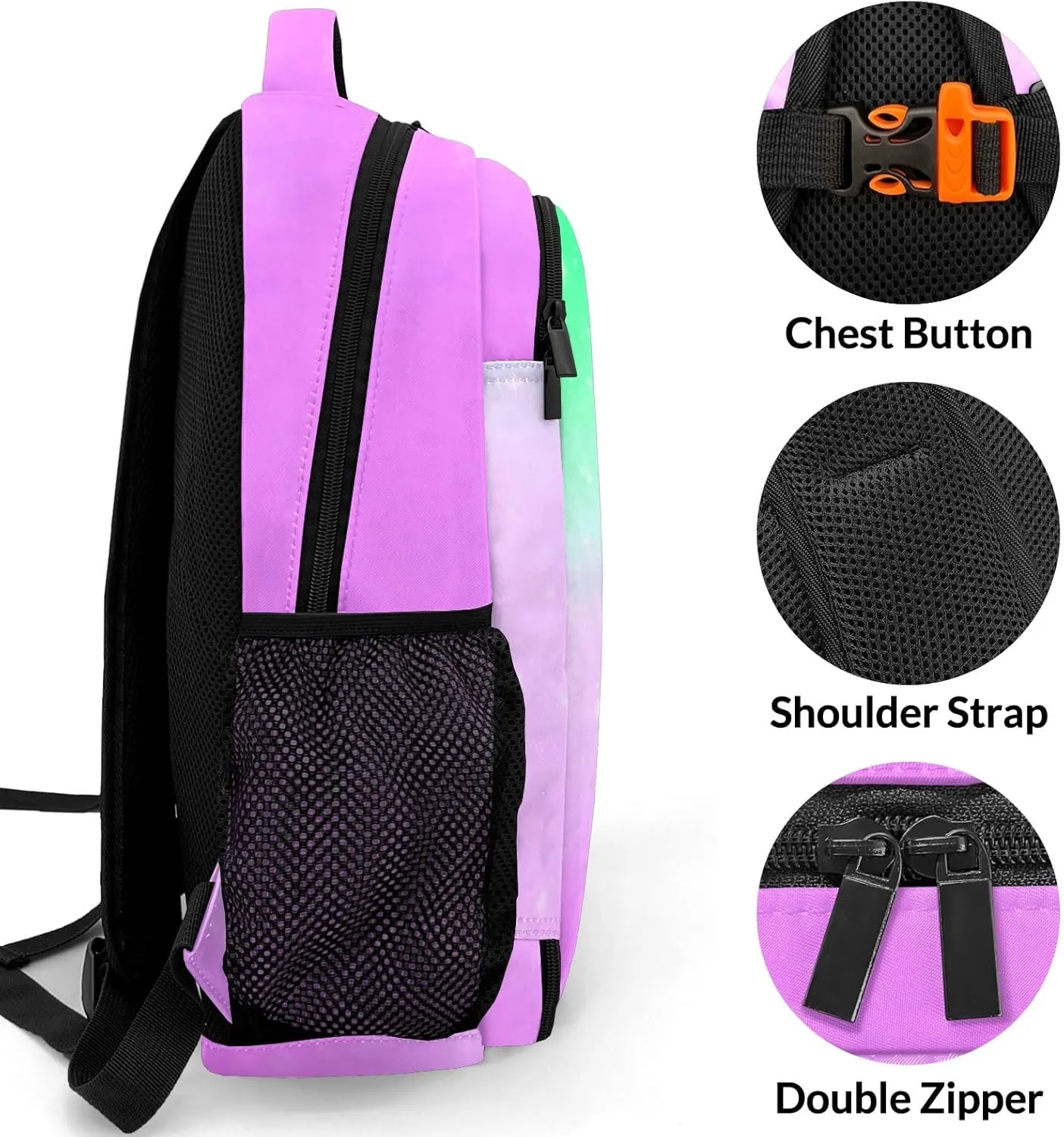Gymnastics Leap Purple Laptop Bag Daypack Custom Backpack School Multifunctional Laptop Bag for Travel Camping Gift