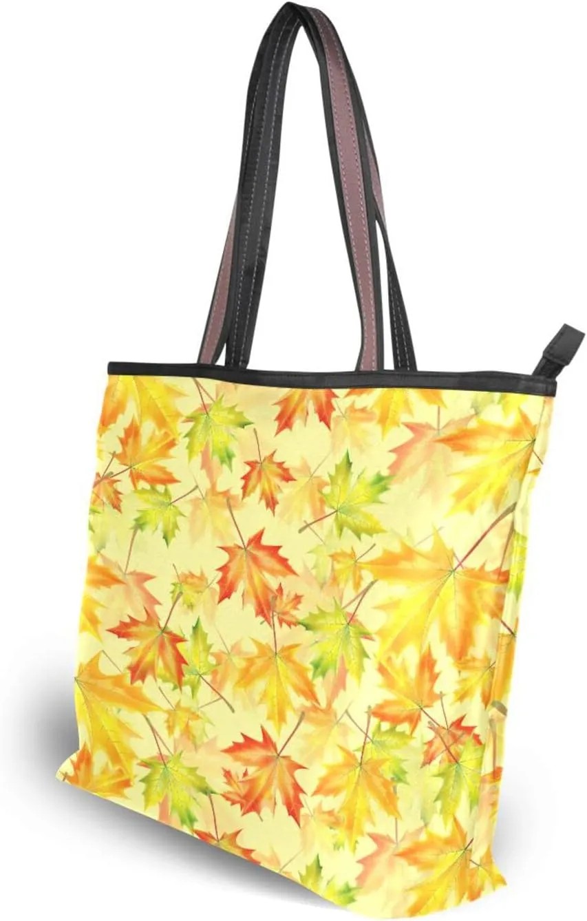 Halloween Pumpkin Tote Purse with Pockets and Compartments,Halloween Pumpkin Tote Bag Zippered